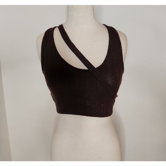Dolls Kill CLUB EXX Brown Strappy Back Top SIZE L NWT - Picture 3 of 5